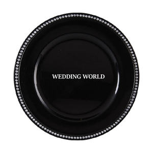 Vaisselle de table en métal assiette de chargeur forme ronde nouveau concepteur mariage et événement décoratif assiette de service en métal - Product Image 2