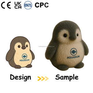 لعبة البطريق القطيفة فائقة النعومة المخصصة-مثالية للهدايا الترويجية والهدايا التذكارية أو تمائم العلامات التجارية - Product Image 2