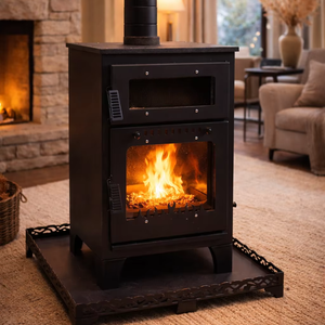 Estufa de Pellets de Aluminio con Horno, Diseño Contemporáneo, Quema Solo Pellets, para Villa - Product Image 1