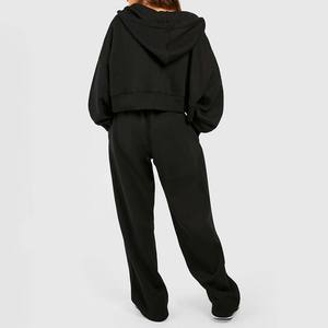 Nouveauté Vintage Acid Wash 2 en 1 Sweat à capuche zippé d'hiver lourd pour femme 100% coton - Product Image 2