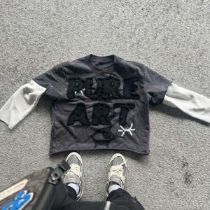 Camiseta Formal Personalizada para Hombre, Corte Holgado, Doble Capa, Mangas Térmicas Largas con Diseño de Waffle, Impresión Láser, 100% Algodón, 300 Gramos - Product Image 5