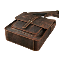 Sac bandoulière en cuir Highland Ranger, style robuste, fabrication haut de gamme, cuir huilé, avec poignée réglable
