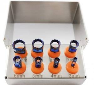 Cerahi Industries Kit de fraises à tréphine dentaire électrique-Tréphines longues en acier inoxydable allemand pour chirurgie des implants CE - Product Image 6