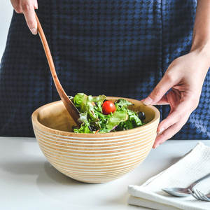 Bol en bois décoratif fait à la main Artisanat unique Finition naturelle Décoration rustique - Product Image 2