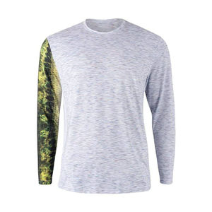 Vêtements de pêche professionnels pour hommes, impression numérique par sublimation, chemises de fitness à col rond en polyester 100% coton, grande taille - Product Image 4