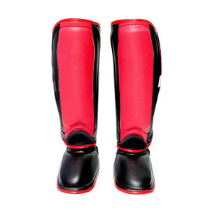 Protection de tibia en cuir OEM professionnelle 2023 pour adulte, personnalisable, pour entraînement de kick-boxing, football et soccer - Product Image 1