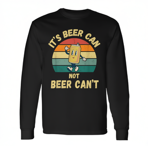 Retro Long Sleeve T-<b>Shirt</b> for <b>Beer</b> Drinkers 'It's <b>Beer</b> Can't'-Promotional Product - Product Image 2