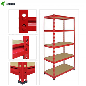 מסגרת יציבה מתכווננת 5 שכבה אבקת מחסן מצופה פלדה מדפים מדף מדף מדף מגולוון לוח מדף - Product Image 3
