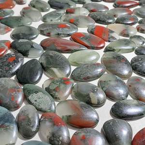 Cabujón de jaspe de sangre africana Natural de grado AAA, piedra preciosa de jaspe verde de alta calidad, formas mixtas, piedra suelta para la fabricación de joyas - Product Image 2