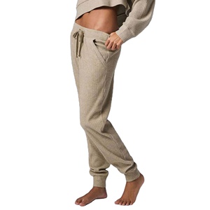 Venta al por mayor de las mujeres Flare Jogger pantalones y pantalones 100% algodón transpirable suave holgado de pierna ancha recta pantalones de chándal para la venta - Product Image 3