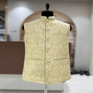 Vêtement de mariage de qualité supérieure, veste Nehru en jacquard pour homme, fabricant de Surat, Inde, exportateur de mode masculine à prix avantageux - Product Image 1