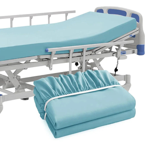 Ensemble de literie d'hôpital de qualité supérieure, durable, réutilisable, léger, 400TC, écologique, personnalisable, draps de lit médicaux - Product Image 1