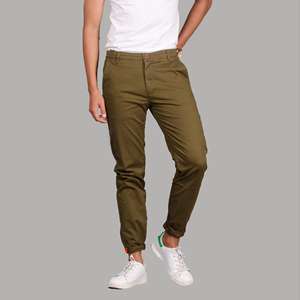 กางเกงจ็อกเกอร์ชายขาจั๊มเอวยางยืด,กางเกงจ็อกเกอร์ลำลองผ้าคอตตอนหนาทรงบานสำหรับผู้ชาย - Product Image 3