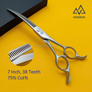 Tijeras Profesionales 3 en 1 para Peluquería Canina, Tijeras Curvas de 27 Dientes para Peluquería de Mascotas - Product Image 6