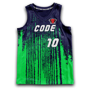 Uniformes de baloncesto personalizados de malla transpirable de secado rápido de poliéster 100% con diseño frontal conjunto de pantalones cortos de Jersey Reversible con cuello en V - Product Image 2
