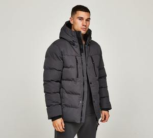 เสื้อแจ็คเก็ตพัฟเฟอร์ผ้าฝ้ายวินเทจ แต่งซิป แต่งลายฉีกขาด - Product Image 2