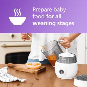 飞利浦Avent Premium 4合1蒸锅搅拌机，婴儿食品制造商，蒸汽，混合，除霜，再加热，洗碗机安全，型号SCF883/02 - Product Image 4