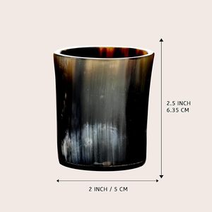 Verre en corne poli pour les boissons, tasse élégante et légère, idéale pour le jus, l'eau, la bière et les boissons gazeuses, tasse à boire authentique en corne - Product Image 2