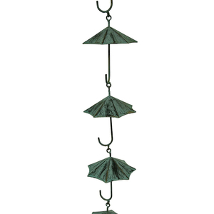 Cadena de Lluvia de Metal Grueso de Último Diseño con Acabado de Cobre para Decoración de Jardín Exterior del Hogar, Cadenas de Lluvia Decorativas con Caída de Agua - Product Image 3