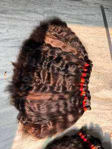 Extensión de cabello humano Remy indio ondulado Natural de alta calidad, máquina suave y sedosa libre de químicos, trama doble para salón y estilismo - Product Image 2