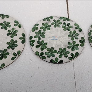 Vente en gros de napperons de cuisine BOHO en nacre, napperon de table artisanal, napperons en coquillage fabriqués au Vietnam - Product Image 5