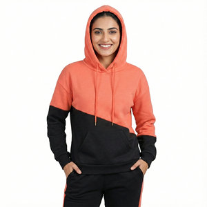 Sudaderas con Capucha de Primera Calidad para Mujer, Diseño Color Block, Estilo Casual, Ropa de Calle, Logotipo Personalizado, Etiqueta de Diseño, Sudaderas con Capucha de Felpa - Product Image 1