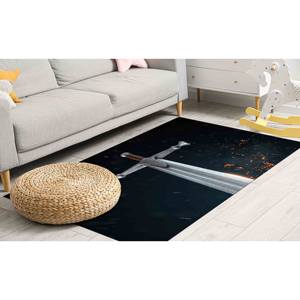 Alfombra con Diseño de Espada de Guerrero: Alfombra Moderna, Fácil de Limpiar, Alfombra Estampada, Alfombra Suave No Tejida - Product Image 3
