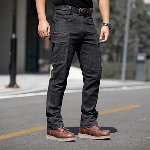 กางเกงยีนส์ผู้ชายไซส์ใหญ่ทรงสลิมฟิต ผ้าฝ้ายพิมพ์ลายสีพื้น เป็นมิตรกับสิ่งแวดล้อม - Product Image 2