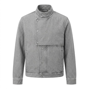 Wholesale Mens Denim <b>Jacket</b> Cotton Denim Custom <b>Patches</b> <b>for</b> Streetwear Brands Private Label Bulk Supply - Product Image 3