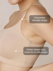Soutien-gorge rembourré 100% coton couleur nude sur mesure meilleur prix d'usine Bangladesh - Product Image 3