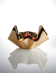 Bols à couvercle avec fentes verticales, plaqués or, utilisés pour la préparation, le stockage, le service et la plongée dans les aliments - Product Image 3