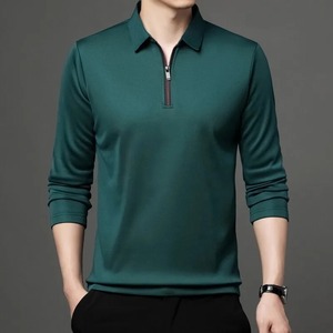 เสื้อโปโลแขนสั้นสีทึบเสื้อเชิ๊ตคุณภาพสูงอเนกประสงค์สำหรับฤดูร้อนติดกระดุมทุกวัน - Product Image 5