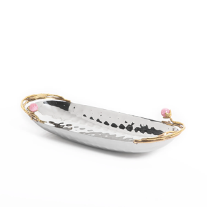 ชุดถาดเสิร์ฟกาแฟ3ชิ้นสำหรับงานเลี้ยงและบ้านทรงรีจานสีแบบกำหนดเอง - Product Image 5