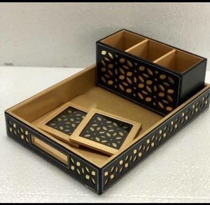 Plateau de service en bois à finition lisse avec poignées solides pour la présentation des aliments et le service à thé de l'Inde - Product Image 4