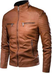 Otoño Invierno Hombres Chaqueta de cuero Mejor calidad Hombres Chaqueta de cuero genuino Hombres - Product Image 2