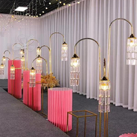 Lumières de décoration de mariage en métal et acrylique blanc au design moderne et luxueux, LED avec télécommande, AC 85-265V, pour salles de mariage, hôtels et événements