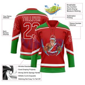 Maillot de hockey sur glace fabriqué au Pakistan, vente chaude, maillot de hockey sur glace uni, impression par sublimation personnalisée, maillot de hockey sur glace - Product Image 5