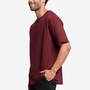 เสื้อยืดคอกลมโอเวอร์ไซส์ทรงหลวม ผ้าคอตตอนหนา 220gsm สำหรับผู้ชาย ราคาประหยัด - Product Image 2