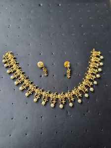 Luxury American Diamond Necklace Earrings <b>Set</b> Women High Luster Cubic Zirconia Jewelry Gold Plated Ethnic Elegant Wedding Party - Product Image 6