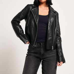 เสื้อแจ็กเก็ตมอเตอร์ไซค์สำหรับผู้ชายเสื้อแจ็คเก็ตหนังแท้ลายนูนสำหรับผู้ชายเสื้อแจ็กเก็ตมอเตอร์ไซค์ - Product Image 2