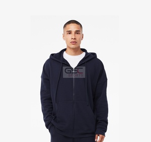 Sweats à capuche unisexe en polaire avec fermeture éclair, conçus sur mesure, fabriqués avec les logos souhaités - Product Image 5