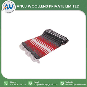 Meilleure vente couverture Falsa mexicaine authentique en coton tissé à la main et mélange d'acrylique à vendre - Product Image 5