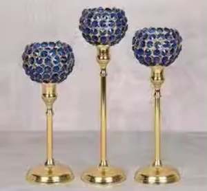 Home Decoration 3 Arm White Antique Metal Luxury Design <b>Candle</b> Holder Modern Design <b>Candle</b> Holder for Wedding Decor Handmade - Product Image 6