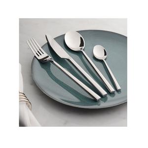 Service de salade de couleur argent, ensemble de couverts de serveur et de vaisselle sans danger pour les aliments, ensemble de service de salade en acier inoxydable 2 pièces - Product Image 1