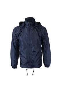<b>Men's</b> Hooded Waterproof Canvas Polyester Windbreaker <b>Jacket</b> Casual Autumn Outdoor Solid Color Zipper Closure Regular Fit - Product Image 5