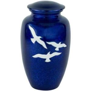 Elegante urna de cremación de aluminio con arte contemporáneo, urna de tributo conmemorativo de Axiom Square n Circle de India - Product Image 3