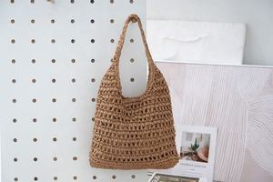 2026 New Summer Paper Woven <b>Bag</b> for Women, Hollowed-out <b>Large</b>-capacity Shoulder Tote <b>Bag</b> for <b>Beach</b> Vacation - Product Image 3