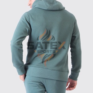Ensemble de survêtement décontracté pour homme à capuche en coton 100% avec logo personnalisé pour l'hiver - Product Image 3