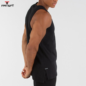 Más Popular gimnasio entrenamiento 100% algodón hombres camisetas sin mangas Fitness camiseta culturismo camiseta sin mangas - Product Image 4