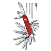 Couteau Suisse Swiss Champ Plieur de Poche avec 33 Fonctions, Tournevis, Burin et Pinces Combinées, Couteau Multifonctionnel